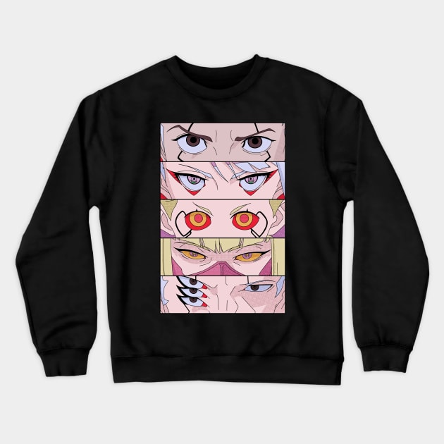 Cyberpunk Eyes Crewneck Sweatshirt by zody